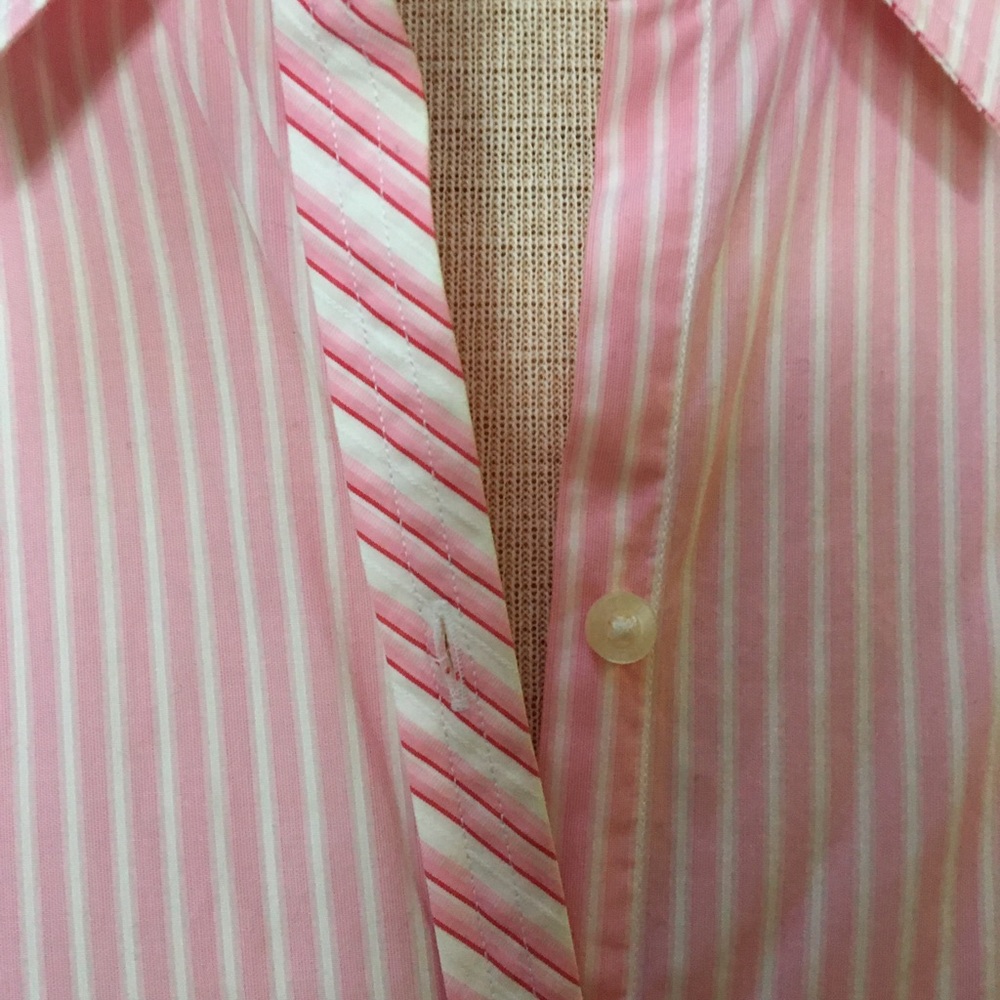 Fun, Peppermint Striped Fitted Button Down,Saks. - image 8